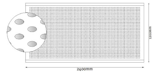 Detalles y Dimensiones de la Placa Durlock ExSound Circular 1